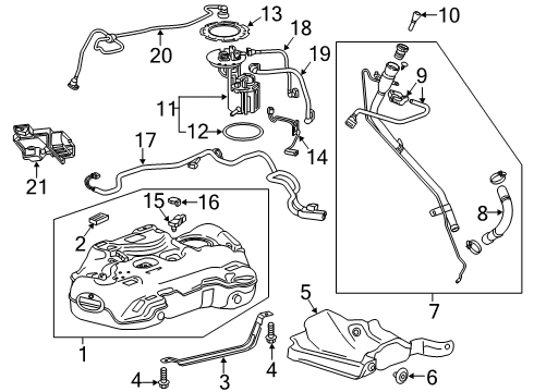 2024 Cadillac XT4 Fuel System Components Diagram