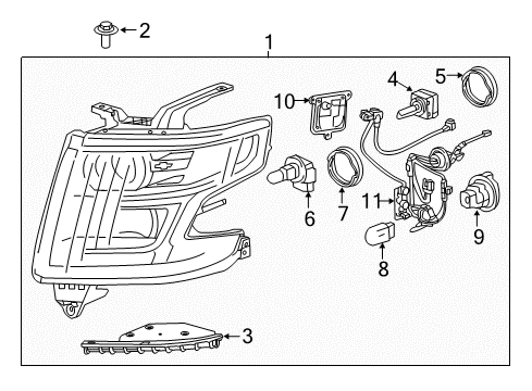 2020 Chevy Suburban Bulbs Diagram
