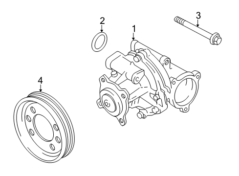 2000 Chevy Tracker Water Pump Seal Diagram for 91174331