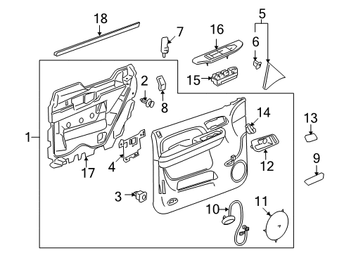 2013 Cadillac Escalade Lock Actuator, Front Driver Side Diagram for 22862024