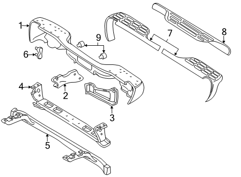 2006 Chevy Silverado 2500 HD Rear Bumper Diagram