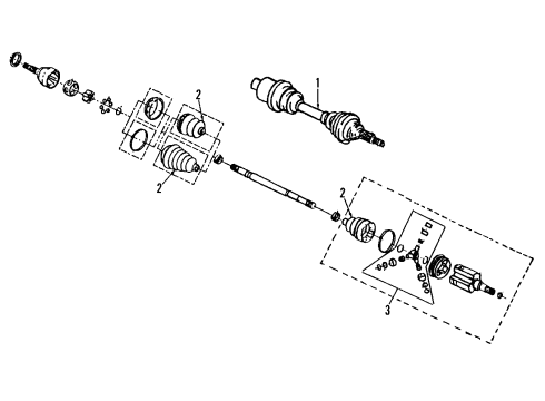 1993 Oldsmobile Achieva Front Axle Shafts & Joints, Drive Axles Diagram