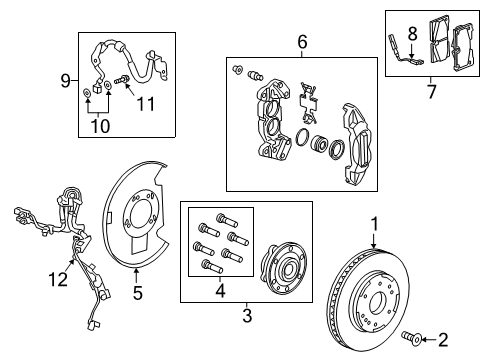 2023 Chevy Silverado 1500 Brake Components Diagram