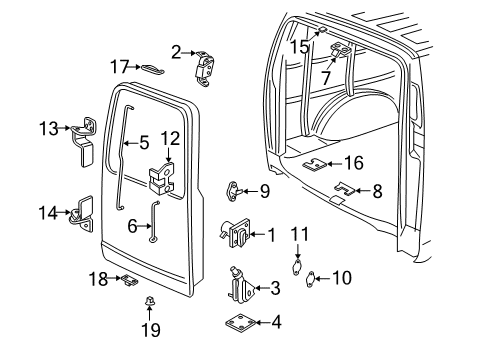 2021 Chevy Express 2500 Lock & Hardware Diagram 1 - Thumbnail