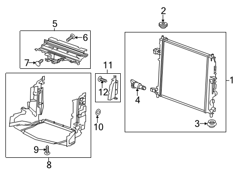 2014 Cadillac CTS Radiator & Components Diagram 4 - Thumbnail