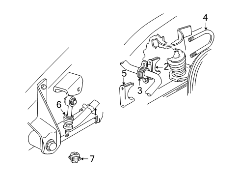 2000 GMC Jimmy Stabilizer Bar & Components - Rear Diagram