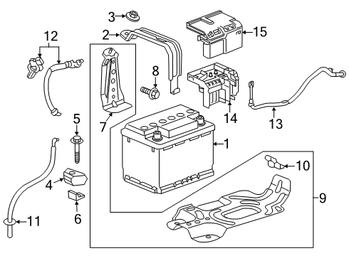 2017 Chevy Malibu Hybrid Components, Battery, Cooling System Diagram