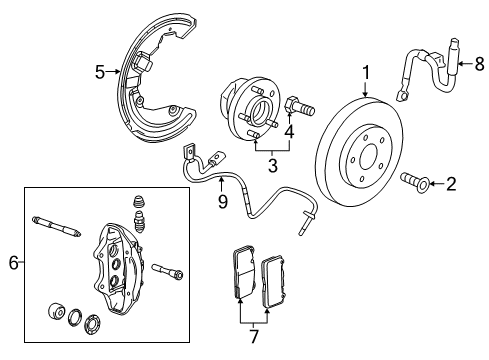 2022 Chevy Camaro Front Brakes Diagram