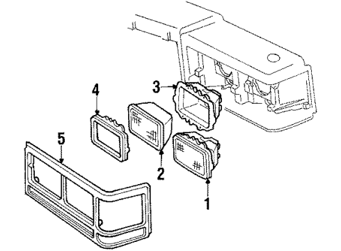 1984 Cadillac DeVille Headlamps Diagram