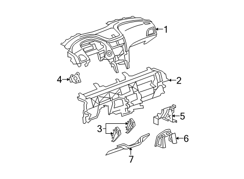 2009 Chevy Malibu Cluster & Switches, Instrument Panel Diagram