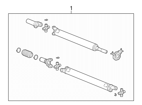2014 Chevy Silverado 2500 HD Drive Shaft - Rear Diagram