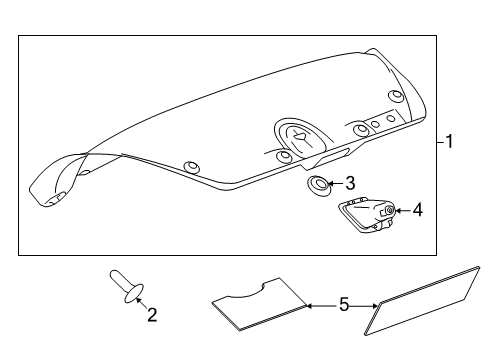 2017 Buick Regal Interior Trim - Trunk Lid Diagram