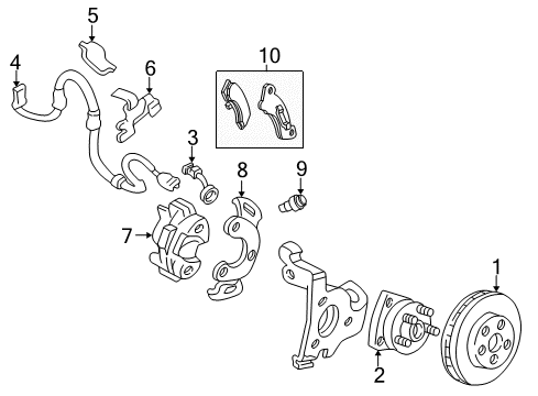 2005 Buick Park Avenue Front Brakes Diagram