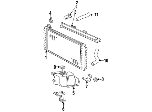 1993 Chevy Lumina Reservoir Cap Diagram for 52362026