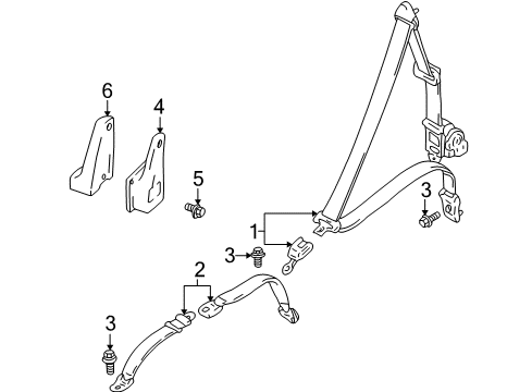 2004 Chevy Tracker Seat Belt Diagram