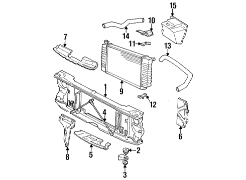 1996 GMC Yukon Upper Hose Diagram for 15671774