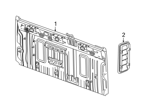 2023 Chevy Silverado 1500 Back Panel Diagram
