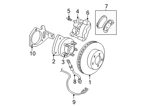 2004 Buick Regal Brake Components Diagram