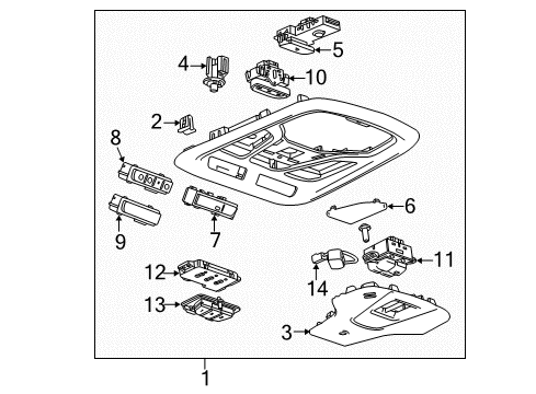2020 Chevy Impala Overhead Console Diagram