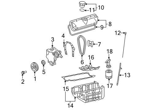 2007 Pontiac Torrent Filler Cap Diagram for 12590905