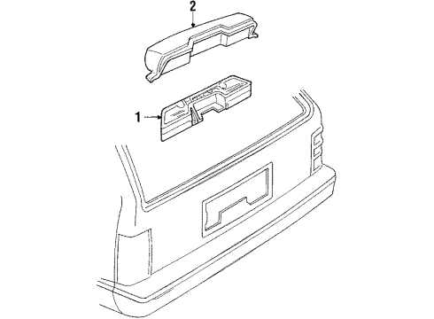 1987 Chevy Celebrity High Mount Lamps Diagram