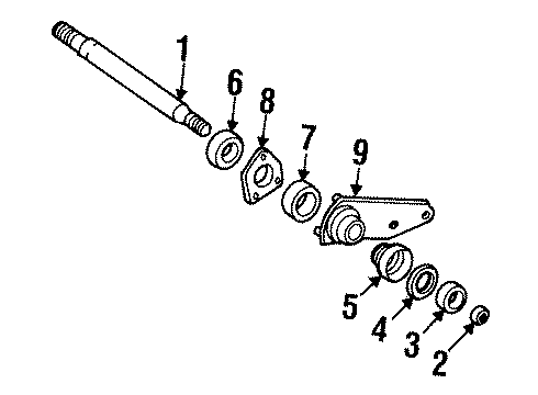 1993 Pontiac Grand Am Bearing Retainer, Front Diagram for 22535352