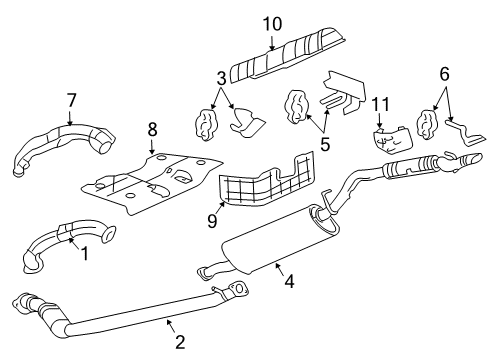 2005 Pontiac Montana Exhaust Components, Exhaust Manifold Diagram 1 - Thumbnail