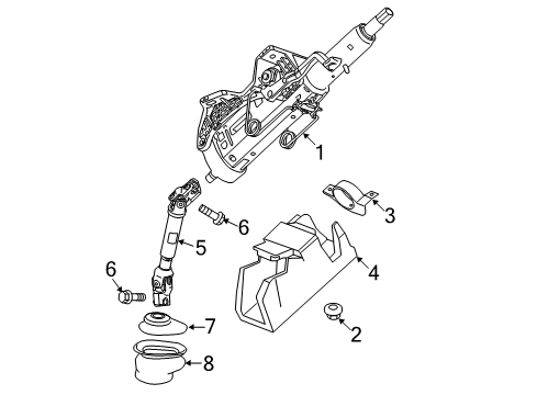 2014 Buick LaCrosse Steering Column, Steering Wheel & Trim Diagram
