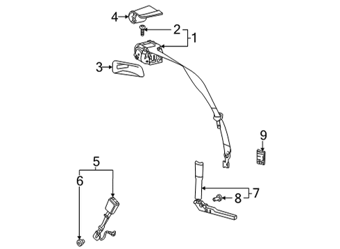 2022 Chevy Corvette Seat Belt Diagram