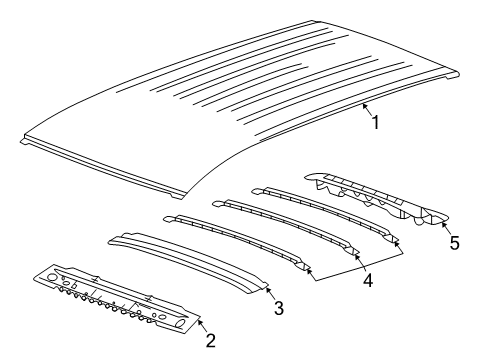 2019 GMC Terrain Roof & Components Diagram 2 - Thumbnail