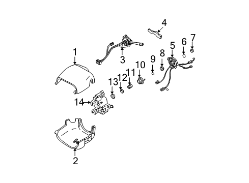 2005 Chevy Monte Carlo Shroud, Switches & Levers Diagram