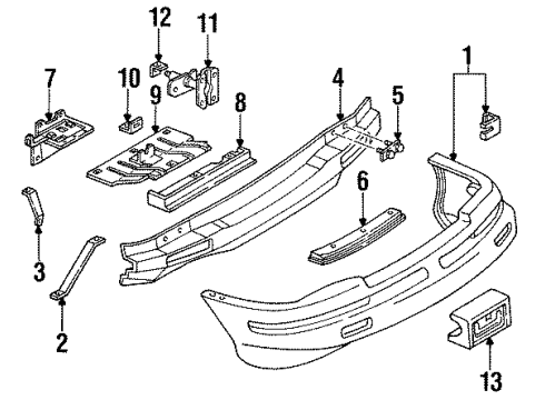 1994 Oldsmobile Silhouette Front Bumper Diagram