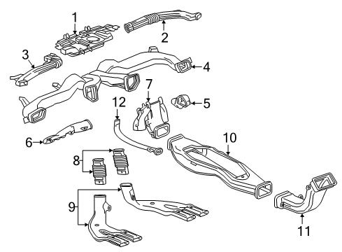 2020 Buick Regal TourX Ducts Diagram