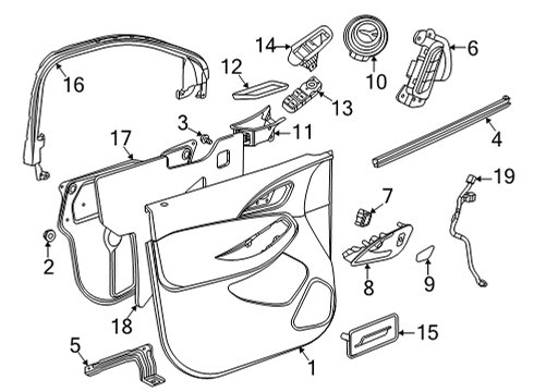 2020 Buick Encore GX Window Motor, Front Passenger Side Diagram for 42654616