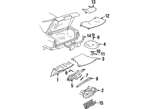 2002 Cadillac Eldorado Interior Trim - Rear Body Diagram