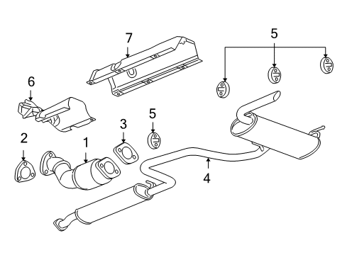 2008 Chevy Malibu Exhaust Components Diagram 2 - Thumbnail