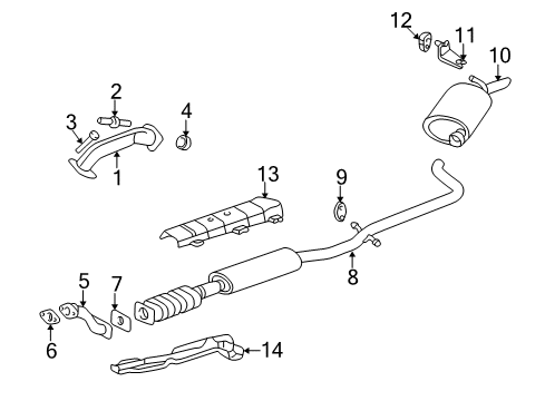 2005 Pontiac Bonneville Exhaust Components Diagram