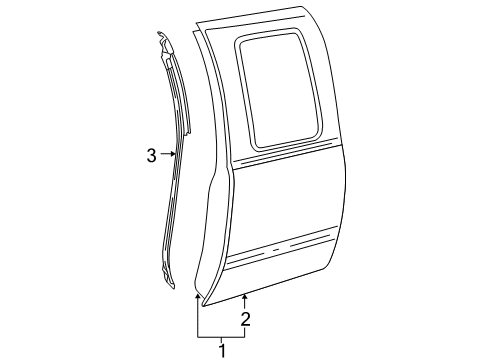 2006 Chevy Silverado 2500 HD Rear Door Diagram