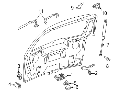 2005 Pontiac Montana Lift Gate - Lock & Hardware Diagram 2 - Thumbnail
