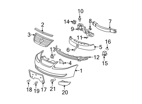 2007 Saturn Ion Fog Lamp, Red Line, Front Diagram for 10335108