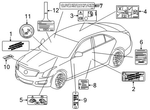 2018 Cadillac CT6 Information Labels Diagram