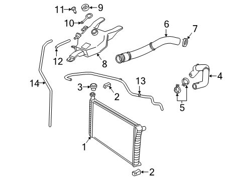 2022 Chevy Express 3500 Reservoir Cap Diagram for 25738039