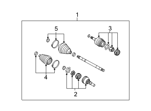 2005 Cadillac STS Drive Axles - Rear Diagram