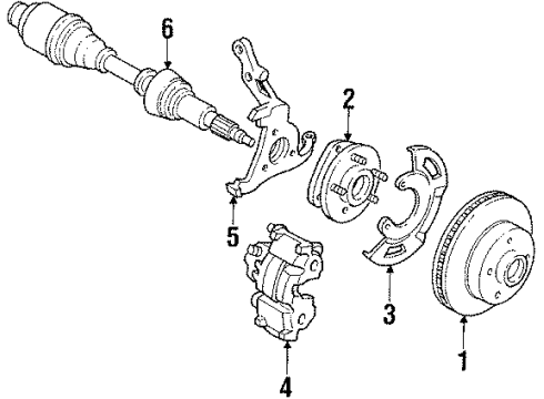 1984 Chevy Citation II Front Brakes Diagram