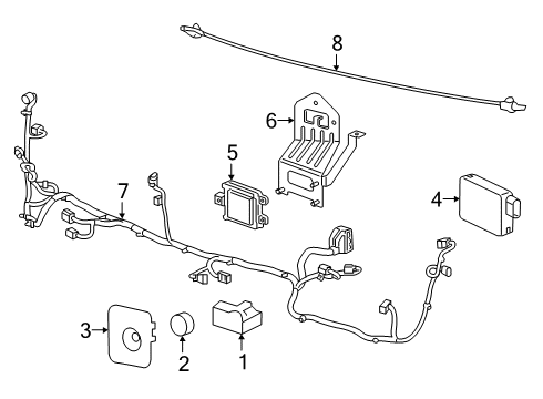 2019 Cadillac CT6 Sensor Diagram for 23150514
