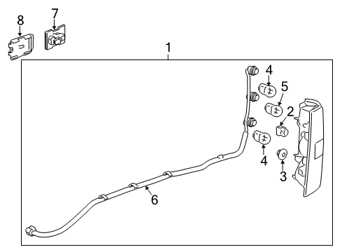 2014 Chevy Silverado 2500 HD Combination Lamps Diagram