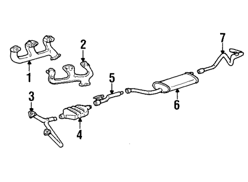 1993 Chevy C2500 Catalytic Converter Diagram for 12547190