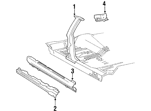 1985 Chevy Caprice Sill Plate, Front Diagram for 1708510
