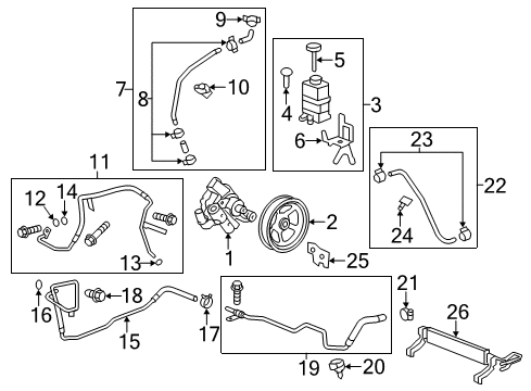 2012 Buick Enclave P/S Pump & Hoses, Steering Gear & Linkage Diagram