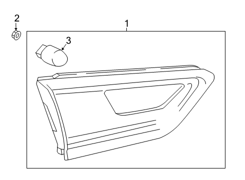 2023 Chevy Malibu Backup Lamp Assembly, Rear Passenger Side Diagram for 84595945